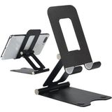 Özbience Katlanabilir ve Ayarlanabilir Metal Masaüstü Telefon Tutucu Standı - Seçenek 1 - Ahşap