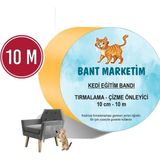 Özbience Kedi Tırmalama Önleyici Eğitim Bandı, Şeffaf, 10 cm x 10 M - Antrasit