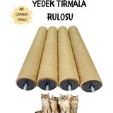 Özbience Kedi Tırmalama Rulo, Jüt Ip, Vidalı, 50 Cm, Çap M8, Yedek Parça - Seçenek 1