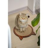 Özbience Kedi Tırmalama Tahtası ve Otlu Sisal Paspas, Kaymaz Zemin, Doğal Ahşap - Seçenek 1