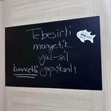 Özbience Kendinden Yapışkanlı Kara Tahta Yazı Tahtası 90X100 Cm, Tebeşirli Yaz-Sil Sticker - 18S-Siyah - Seçenek 1