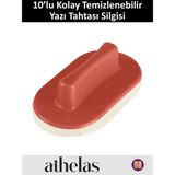 Özbience Kırmızı Keçe Yazı Tahtası Silgisi, 10'lu Paket, Kolay Temizlenir, Yüksek Kalite - -- - Seçenek 1