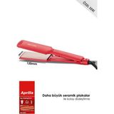 Özbience Kırmızı Seramik Kaplamalı Geniş Saç Düzleştirici 40MM×120MM - Altın - Turkuaz - Seçenek 1