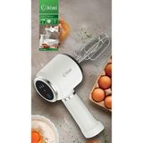 Özbience KMX-3612 3 Hızlı Şarjlı El Mikseri, Kolay ve Pratik Kullanım - Ahşap - Beyaz