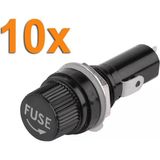 Özbience Küçük Boy Tekne Cam Sigorta Yuvası Fuse 5X20, 10 Adet, Güvenli ve Dayanıklı - Açık Bej