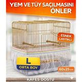 Özbience L Orta Boy Kuş Kafesi Tülü, 50X30 Cm, Esnek, 1 Adet - (Kenya)Black-TrueWhite - Seçenek 1