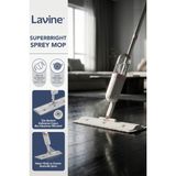 Özbience Lavine Sprey Mop Temizlik Seti, Mikrofiber Bezli, Kullanışlı ve Pratik - Ahşap - Beyaz - Seçenek 1