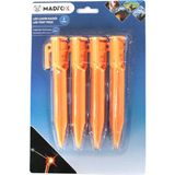 Özbience LED Işıklı Çadır Kazığı 15CM 4'lü Set, Güçlü ve Dayanıklı Kamp Ekipmanı - Altın