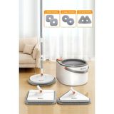 Özbience M80 Plus 3 Başlıklı Su Hazneli Mop Temizlik Seti, Kolay ve Etkili Temizlik - Ahşap - Beyaz - Seçenek 1