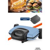 Özbience Mavi Granit Tost ve Izgara Makinesi, 1750W, Çıkarılabilir Plakalar, 5 Kademe Isı Ayarı - Ahşap - Ceviz