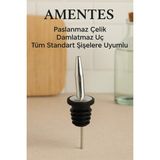 Özbience Metal Şişe Ucu Servis Aparatı Damlalık Yağdanlık Tapa Mantar - Seçenek 1