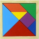 Özbience Mini Ahşap Tangram Seti 3'lü 11X11 Cm, Eğlenceli ve Öğretici Oyunlar - Seçenek 1