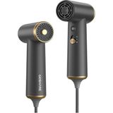 Özbience Mini Isı Dereceli LED Işıklı Saç Kurutma Fön Makinesi Siyah - Altın - Gri