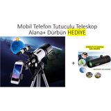 Özbience Mobil Uyumlu 150 Kat Uzay Gezegen Ay Yıldız Doğa Teleskobu ve 2000X El Dürbünü - Ahşap - Seçenek 1
