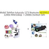 Özbience Mobil Uyumlu Mikroskop ve Dürbün Seti 12'li Hediye Paketli - Seçenek 1