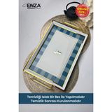 Özbience Modern 48X29 cm Çay Kahve Kahvaltılık ve Sunum Tepsisi - Ahşap - Ceviz - Seçenek 1