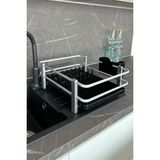 Özbience Modern Siyah Paslanmaz Aluminyum Bulaşıklık, Şık ve Dayanıklı Tasarım - Ahşap - Seçenek 1