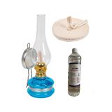 ozbience Nostaljik Dekoratif Gaz Lambası Seti 250 ml Kandil Yakıtı ve Fitil ile
