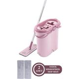 Özbience Onikiden 3 Bölmeli Trio Tablet Mop Temizlik Seti ve 2 Yedek Mikrofiber Bez - Antrasit - Seçenek 1