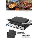 Özbience Paslanmaz Çelik Tost ve Izgara Makinesi, 2000W, Granit Plakalar - Altın - Gri