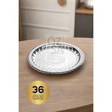 Özbience Paslanmaz Çelik Yuvarlak Çay ve Kahve Servis Tepsisi 36CM - Altın - Gümüş - Bakır - Seçenek 1
