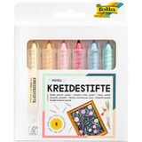 Özbience Pastel Renklerde Tebeşir Kalem Seti, 6'lı, Yaratıcı ve Renkli Çizim Malzemesi - 6 Renk - Seçenek 1