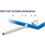 Özbience Pratik Balkon Çamaşır Askısı, Kare Profil, Dayanıklı ve Kullanışlı - Seçenek 1
