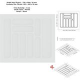 Özbience Pratik Çekmece Içi Kaşıklık ve Organizatör 55X49 cm Beyaz - Ahşap - Beyaz - Seçenek 1