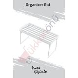 Özbience Pratik Dolap Içi Organizer Raf, Mutfak ve Tezgah Üstü Düzenleyici - Ahşap - Beyaz - Seçenek 1