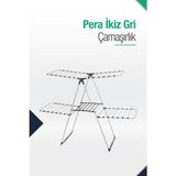 Özbience Pratik Ikiz Katlanabilir Çamaşır Kurutmalığı, Geniş Alan, Sağlam Tasarım - Altın - Gri - Seçenek 1
