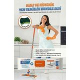Özbience Pratik Mop ve 4'lü Islak Yüzey Temizlik Havlusu Seti + Sünger Hediye - Antrasit - Seçenek 1