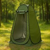 Özbience Pratik Portatif Giyinme ve Duş Çadırı, Çift Pencereli 120X120X190 cm - Ahşap