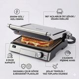 Özbience Pratik ve Şık Inox Tost Makinesi, 6 Dilimli, Çıkarılabilir Plakalar - Amber
