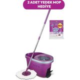 Özbience Pratik ve Temizliğe Hızlı Çözüm: Pedallı Otomatik Temizlik Seti ve Yedek Mop - Cappuccino - Seçenek 1