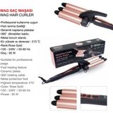 Özbience Profesyonel 19 mm Saç Maşası, Seramik Kaplama, Rose Gold, Su Dalgası Tasarımı - Altın - Seçenek 1