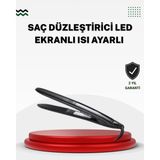 Özbience Profesyonel 2025 Seri Titanyum Kaplama Saç Düzleştirici, Dijital Ekranli - Açık Bej - Seçenek 1