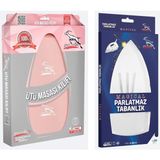 Özbience Pudra Renkli Ütü Altlığı ve Masası Kılıfı Seti 50X135 cm - Seçenek 1