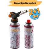Özbience Pürmüz 2+1 Set, Yedek Kartuş ve Kamp Gazı, Piknik, Mangal, Mutfak, Ateş Tutuşturucu - Ahşap - Beyaz - Seçenek 1