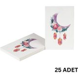 Özbience Ramazan Hilal Fener Temalı Hediye ve Tebrik Kartı 25'li Paket, 6x8 cm - Açık Bej - Seçenek 1
