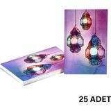 Özbience Ramazan Temalı Hediye ve Tebrik Kartı, 6x8 Cm, 25 Adet, Paket ve Etiket - Açık Bej - Seçenek 1
