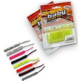 Özbience Renkli 5,2cm Silikon Baby Worm, Yumuşak ve Esnek, Güvenli Bebek Oyuncağı - Ahşap - Seçenek 1
