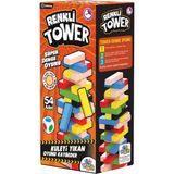 Özbience Renkli Ahşap Jenga Büyük Boy Denge Kule Oyunu 54 Parça - Seçenek 1 - Altın