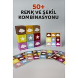 Özbience Renkli Ahşap Küp Puzzle, Montessori Zeka Oyuncağı, 3+ Yaş Için Eğlenceli Öğrenme - Seçenek 1