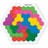 Özbience Renkli Ahşap Petek Tangram Eğitici Oyun Seti - Seçenek 1