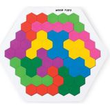 Özbience Renkli Ahşap Petek Tangram Eğitici ve Dekoratif Oyun Seti - Seçenek 1