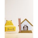 Özbience Renkli ve Eğlenceli Kedi Tırmalama Oyuncağı ve Evi Seti - Seçenek 1
