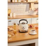 Özbience Retro 2202 Su Isıtıcısı Kettle Krem 2200W, Şık ve Dayanıklı Tasarım