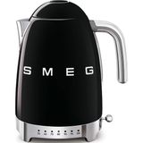 Özbience Retro Siyah Isı Ayarlı Çelik Kettle - Dayanıklı ve Şık Tasarım - Ahşap