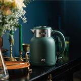 Özbience Retro Yeşil Su Isıtıcı Çelik Kettle, Şık ve Kullanışlı Tasarım - Ahşap
