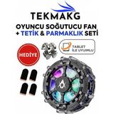 Özbience Rgb Manyetik Tablet ve Mobil Oyun Soğutucu Fan, Yüksek Performans - 0 RH (+) Siyah - Seçenek 1